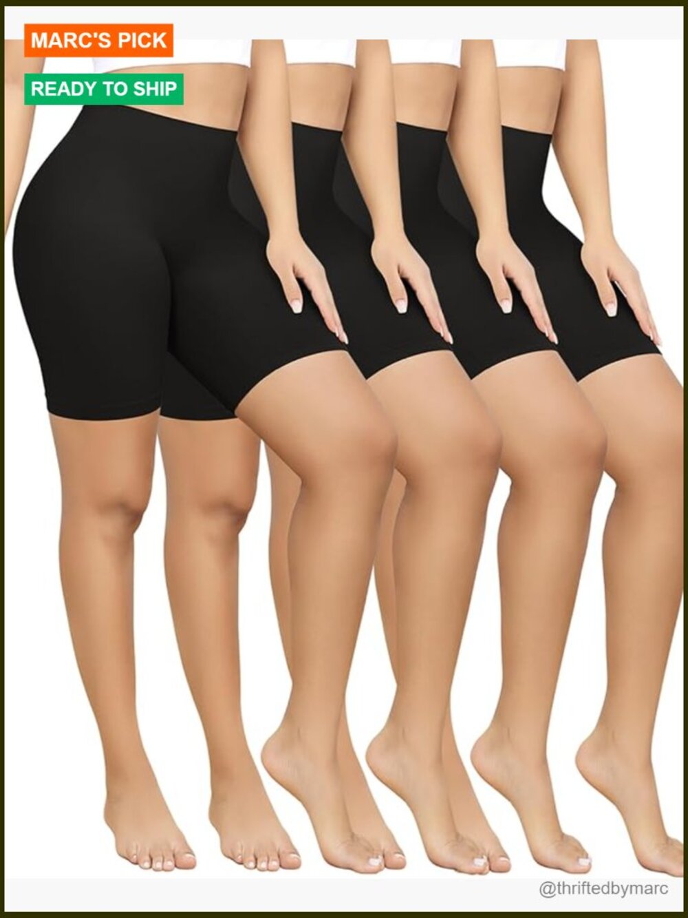 4 Pack Slip Shorts Anti Chafing Seamless Smooth Yoga Biker Workout Shorts